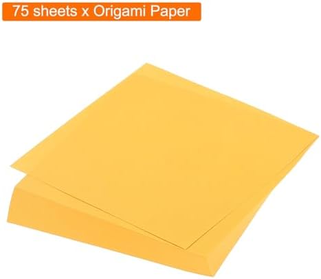 MECCANIXITY 75 Sheet Origami Paper Double Sided 4x4" Golden Yellow - Image 3