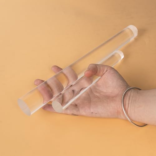 Polymer Clay Roller Tools, 11.8" Acrylic Clay Roller Clear Rolling Pin for Pottery Modeling Clays Polymer Shaping Air Dry Clay DIY Craft Tool - Image 6