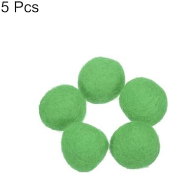 PATIKIL Wool Felt Balls Beads Wool Felting Pom 2cm 20mm Light Green for Home Crafts Handcrafts Project DIY Pack of 5 - Image 3