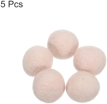 PATIKIL Wool Felt Balls Beads Wool Felting Pom 2cm 20mm Light Pink for Home Crafts Handcrafts Project DIY Pack of 5 - Image 3