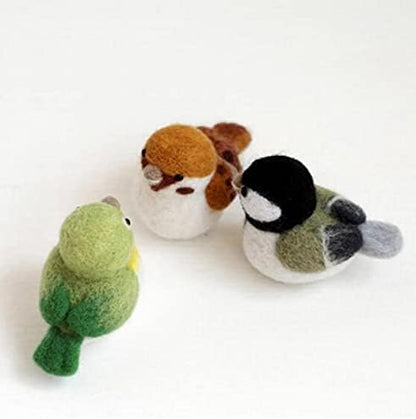 WellieSTR 3 Stlye Wool Felt Bird - Animal Needle Felting Kit for Beginners Roving, Red, 1, (1) by Unknown