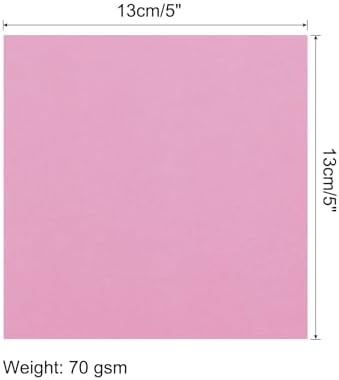 MECCANIXITY 25 Sheet Origami Paper Double Sided Pink 5x5 Inch Square Sheet for Art Craft Project, Beginners, Gifts Decor - Image 2