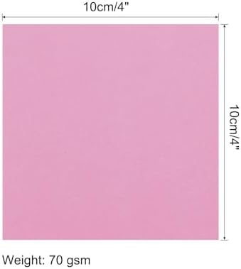 MECCANIXITY 25 Sheet Origami Paper Double Sided Pink 4x4 Inch Square Sheet for Art Craft Project, Beginners, Gifts Decor - Image 2