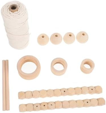 HOLIDYOYO DIY Macrame Kit for Adults Handmade Tapestry Supplies 100% Cotton Rope Creative Wall Hanging Decor for Beginners and Home Adornment by HOLIDYOYO
