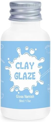 50ml Air Dry Clay Glaze, Protect Clay Surfaces, Delivers Gloss Glaze Effect by EIGTWEN