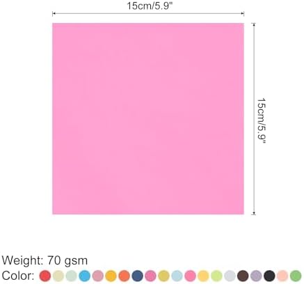 MECCANIXITY 100 Sheet Origami Paper Double Sided 20 Colors 5.9 x 5.9 Inch Square Sheet for Art Craft Project, Beginners, Gifts Decor - Image 2