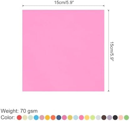 MECCANIXITY 100 Sheet Origami Paper Double Sided 20 Colors 5.9 x 5.9 Inch Square Sheet for Art Craft Project, Beginners, Gifts Decor - Image 2