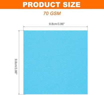 MECCANIXITY 75 Sheet Origami Paper Double Sided 4x4" Sky Blue - Image 2