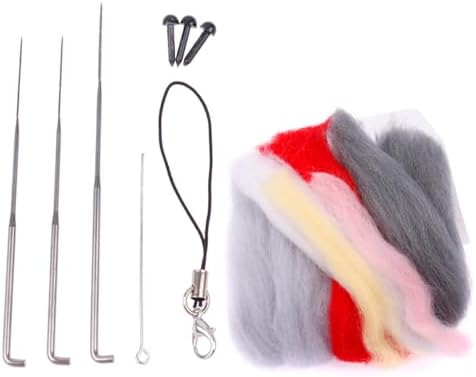 Funny Festive Christmas New Year Wool Needle Felting Starter Kit, Animal Needle Felting Kit, Non-Finished Felt Penguin Craft Kit, Lovely Penguin Needle Felting Kit for Beginners, 2 Set - Image 2