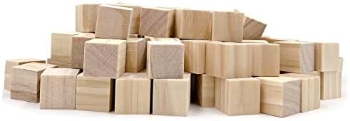 Wood Blocks for Crafts, Unfinished Wood Cubes, 3cm Natural Wooden Blocks, Pack of 25 Wood Square Blocks, Wooden Cubes for Arts and Crafts and DIY Projects - Image 4