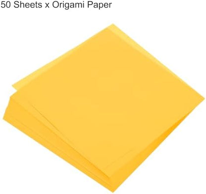 MECCANIXITY 50 Sheets Origami Paper Double Sided 8x8 Inch(20x20cm) Square Sheet for Art Craft Project, Beginners, Gifts Decor, Gold - Image 3