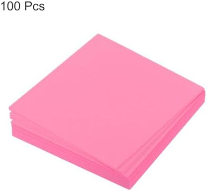 MECCANIXITY 100 Sheet Origami Paper Double Sided Fluorescent Pink 2.5x2.5 Inch Square Sheet for Art Craft Project, Beginners, Gift Decoration - Image 3