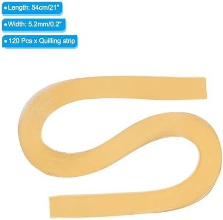 PATIKIL 120pcs Quilling Strips Paper 3/16"(5.2mm) 21"(54cm) Origami Paper Quilling Strip for Art DIY Hand Craft Christmas, Skin Color - Image 2