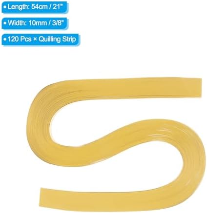 PATIKIL 120pcs Quilling Strips Paper 3/8"(10mm) 21"(54cm) Origami Paper Quilling Strip for Art DIY Hand Craft Christmas, Light Khaki - Image 2