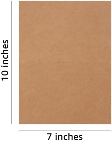 50 Pack Blank Folded Cardstock Cards, Brown, 5x7 - Image 2