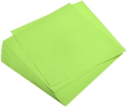 MECCANIXITY 25 Sheets 8x8 Inch(20x20cm) Origami Paper Double Sided Fluorescent Green Square Sheet for Art Craft Project, Beginners, Gifts Decor by MECCANIXITY