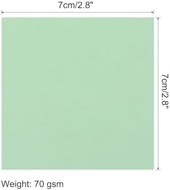MECCANIXITY 100 Sheet Origami Paper Double Sided Light Green 2.5x2.5 Inch Square Sheet for Art Craft Project, Beginners, Gift Decoration - Image 2