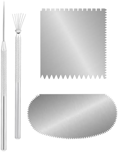 YTgilo 4PCS Pottery Modeling and Carving Tool Set with Steel Serrated Ribs Clay Detail Needles Wire Needle Tools Suitable for Ceramic Texture Creation Carving Modeling by Unknown