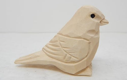 Selsela DIY Paintable Wooden Bird Figurine - Unfinished Paint Your Own Personalized Sculpture Wood Craft Figurine Statue Art Small, Hand-Carved Small Animal Art & Home Decor - Image 3