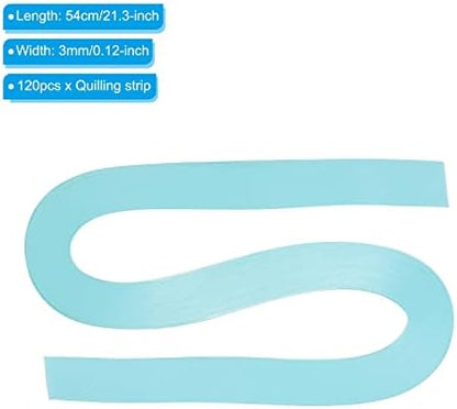 PATIKIL Quilling Strips Paper 120pcs 1/8"(3mm) 54cm Origami Paper Quilling Strip for Art DIY Hand Craft Christmas Pink Blue - Image 2