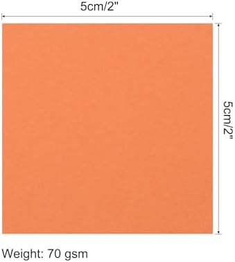 MECCANIXITY 25 Sheet Origami Paper Double Sided Dark Orange 2x2 Inch Square Sheet for Art Craft Project, Beginners, Gifts Decor - Image 2