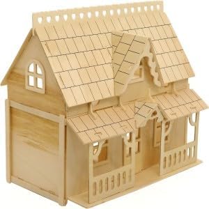 CUTEROOM 3D Wooden Puzzle House with 34 pcs Furnitures - Image 2