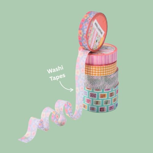 Travel Scrapbook & Junk Journal Supplies Kit – Travel Stickers, Scrapbook Paper, Washi Tape, Memo Pad, Embellishments, Glue Tape Runner & Glue Dots for Journaling & Memory Books (Travel) - Image 6