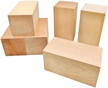 6Pcs Unfinished Basswood Blocks-2x2x4 Inch Rectangular Linden Wood Blocks for DIY Carving,Whittling Blocks,DIY Crafts,Natural untreated Wood Pieces (2x2x4in,6PC) - Image 4