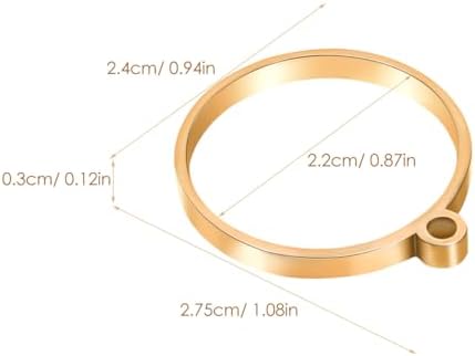 PATKAW 10 pcs Round Open Back Bezel Frames for Jewelry Making Stainless Steel Pendant Settings Hollow Resin Casting Frames Jewelry Pendants for DIY Cabochon Crafts Gold and Silver Mix - Image 4