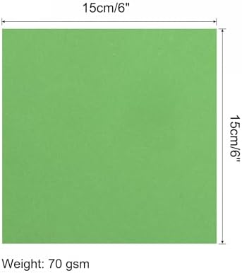 MECCANIXITY 100 Sheets Origami Paper Double Sided Green 6x6 Inch Square Sheet for Art Craft Project, Beginners, Gifts Decor - Image 2