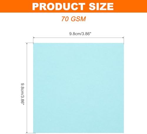 MECCANIXITY 75 Sheet Origami Paper Double Sided 4x4" Light Blue - Image 2