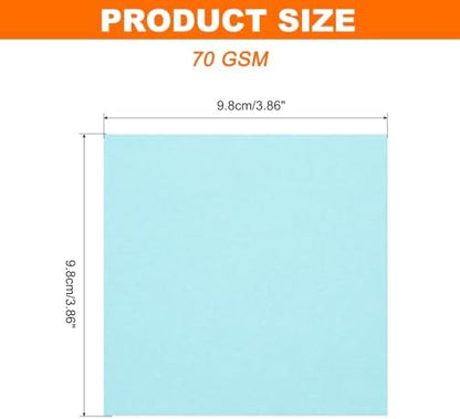 MECCANIXITY 75 Sheet Origami Paper Double Sided 4x4" Light Blue - Image 2