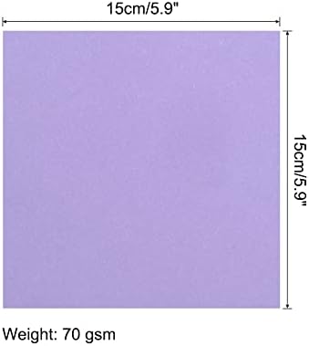 MECCANIXITY 200 Sheets 6x6 Inch(15x15cm) Origami Paper Double Sided Light Purple Square Sheet for Art Craft Project, Beginners, Gifts Decor - Image 2