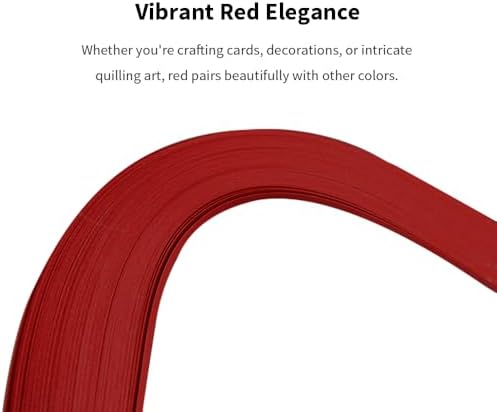 Acoeitl Quilling Paper Strips 240 Strips Red Paper Quilling Set Width 5mm Length 53cm Quilling Supplies DIY Quilling Paper Quilling Art Strip for Crafts (2 Pack) - Image 3