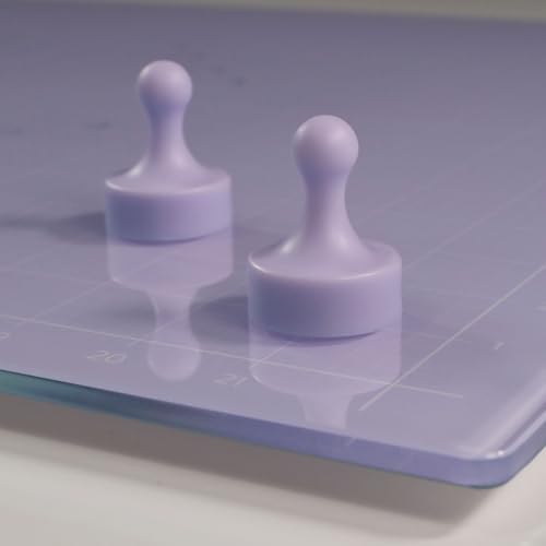 GLASSBOARD STUDIO Glass Craft Mat - Magnetic, Heat & Scratch Resistant - For Crafting, Cutting, Painting, Mixed Media Artwork - Grid Lines, Non-Slip Rubber Feet (Meadow Lilac 13.5"L x 18"W) - Image 4