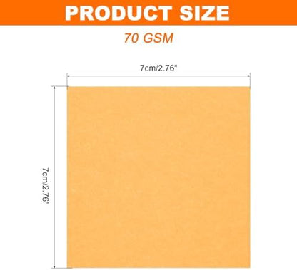 MECCANIXITY 75 Sheet Origami Paper Double Sided 3x3" Fluorescent Orange - Image 2
