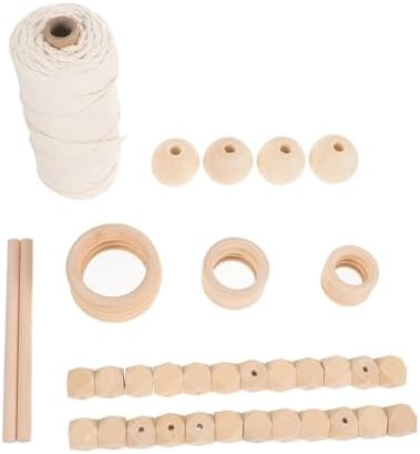 SOLUSTRE DIY Macrame Tapestry Craft Kit Macrame Cords Beads Rings for Adults Beginners Wall Hanging Projects Handmade Craft Supplies by SOLUSTRE