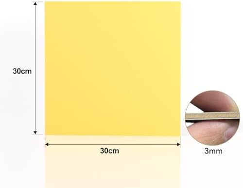 4 Pack Yellow Basswood Sheets for Crafts, 12"x12"x1/8" (3mm) Unfinished Plywood for Laser Cutting & Engraving, DIY Ornaments & Architectural Models - Image 2