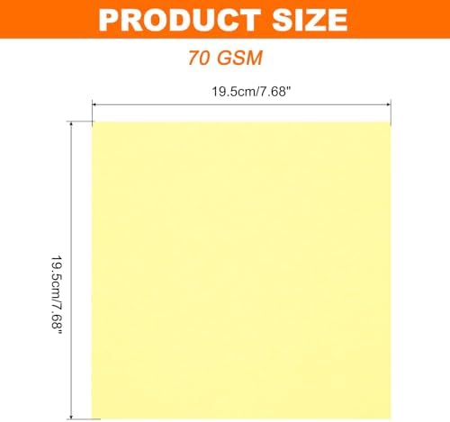 MECCANIXITY 75 Sheet Origami Paper Double Sided 8x8" Light Yellow - Image 2