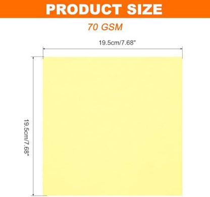 MECCANIXITY 75 Sheet Origami Paper Double Sided 8x8" Light Yellow - Image 2