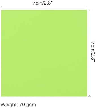 MECCANIXITY 25 Sheet Origami Paper Double Sided Fluorescent Green 2.5x2.5 Inch Square Sheet for Art Craft Project, Beginners, Gift Decoration - Image 2