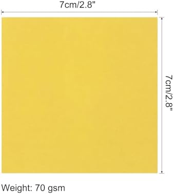 MECCANIXITY 25 Sheet Origami Paper Double Sided Lemon Yellow 2.5x2.5 Inch Square Sheet for Art Craft Project, Beginners, Gift Decoration - Image 2