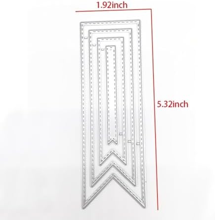 Lapoo Cutting Die for Scrapbooking, 3D Backgrounds Frame New Cutting Dies DIY Album Card Making Decor Paper Craft Metal Die Cuts Party Decorations (Multiple Tags 5.3 x 1.9 in) - Image 4