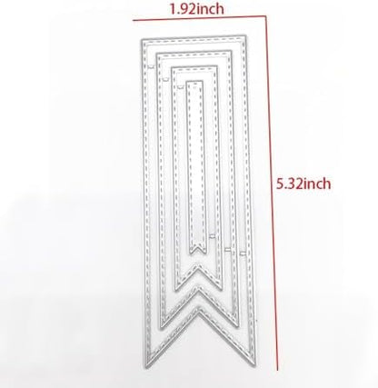 Lapoo Cutting Die for Scrapbooking, 3D Backgrounds Frame New Cutting Dies DIY Album Card Making Decor Paper Craft Metal Die Cuts Party Decorations (Multiple Tags 5.3 x 1.9 in) - Image 4