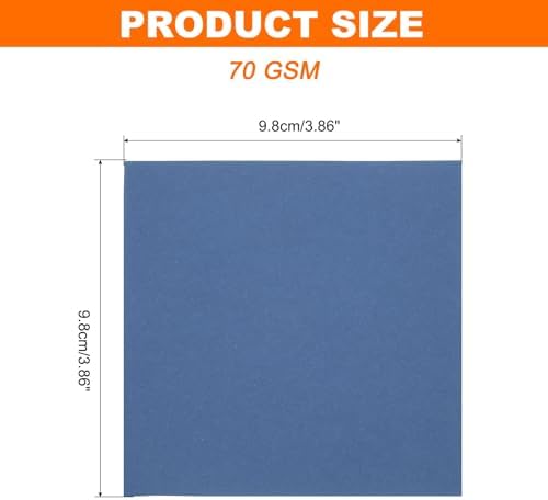 MECCANIXITY 75 Sheet Origami Paper Double Sided 4x4" Dark Blue - Image 2