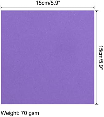 MECCANIXITY 200 Sheets 6x6 Inch(15x15cm) Origami Paper Double Sided Dark Purple Square Sheet for Art Craft Project, Beginners, Gifts Decor - Image 2
