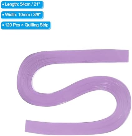 PATIKIL 120pcs Quilling Strips Paper 3/8"(10mm) 21"(54cm) Origami Paper Quilling Strip for Art DIY Hand Craft Christmas, Purple - Image 2