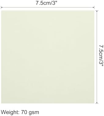 MECCANIXITY 50 Sheet Origami Paper Double Sided Cream White 3x3 Inch Square Sheet for Art Craft Project, Beginners, Gifts Decor - Image 2