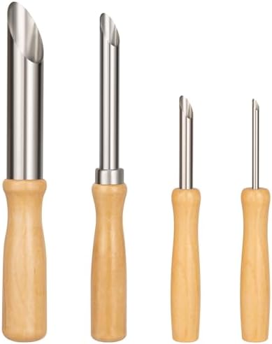 Amrules 4 Pcs Clay Hole Cutters Sculpting Tools Set for Pottery by Amrules