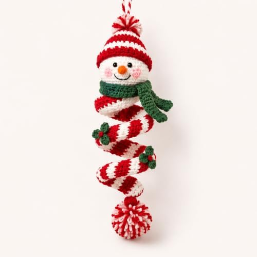 Crochet Snowman Spiral Ornament DIY Kit, Christmas Craft for Adults by Unknown